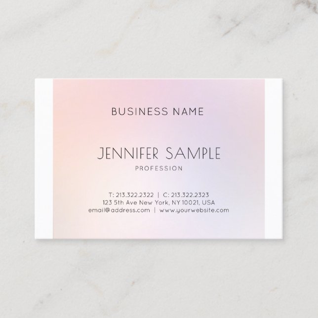 Beauty Salon Makeup Artist Professional Elegant Business Card (Front)