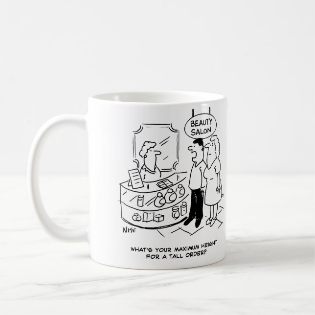 Beauty Salon - maximum height for a tall order Coffee Mug (Left)