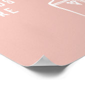 Beauty Salon Minimalist Pink Sanitise Hands Here Poster (Corner)