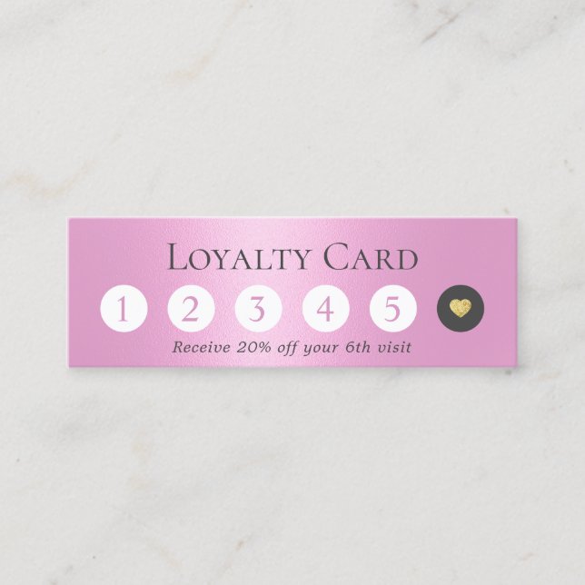 Beauty Salon Modern Pink Girly Loyalty (Front)