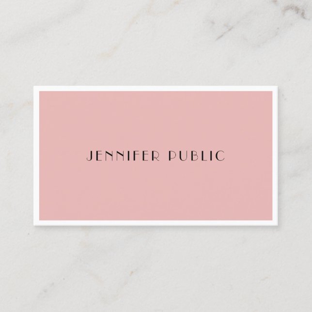 Beauty Salon Modern Simple Elegant Professional Business Card (Front)