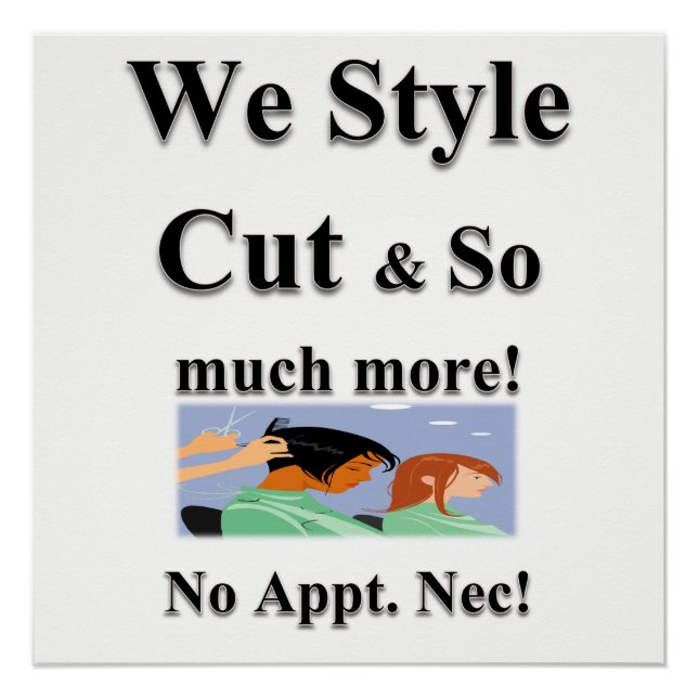 Beauty Salon, Nail salon, barbershop posters (Front)