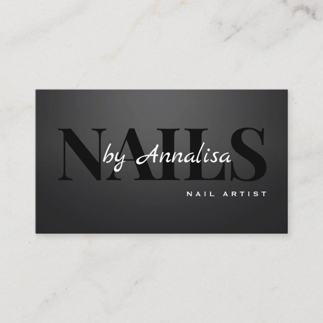 Beauty Salon Nails Business Card (Front)