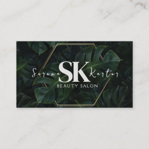 Beauty Salon Neon Abstract Woman Modern  Business Card