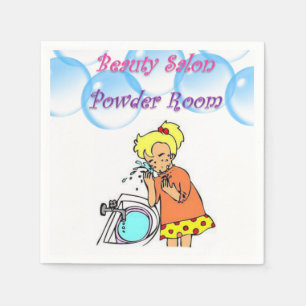Beauty Salon Powder Room Paper Napkins