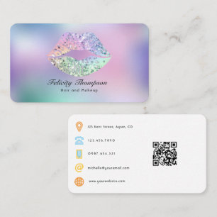 Beauty Salon QR Code Business Card