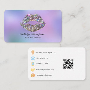 Beauty Salon QR Code Business Card