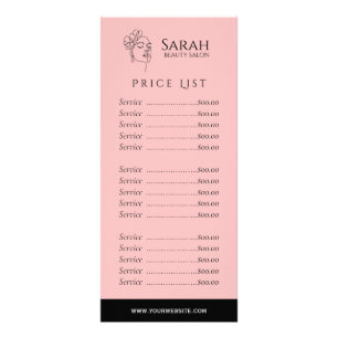 Beauty salon  rack card