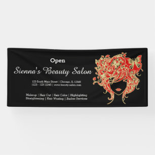 Beauty Salon (red gold) * choose background colour Banner