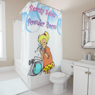 Beauty Salon Shower Curtain Powder Room