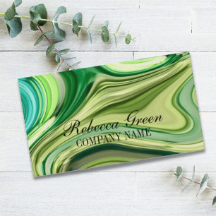 beauty salon SPA abstract lime green watercolor Business Card