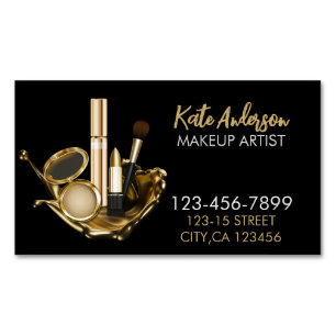 Beauty Salon Stylist Cosmetologist Makeup Artist Magnetic Business Card