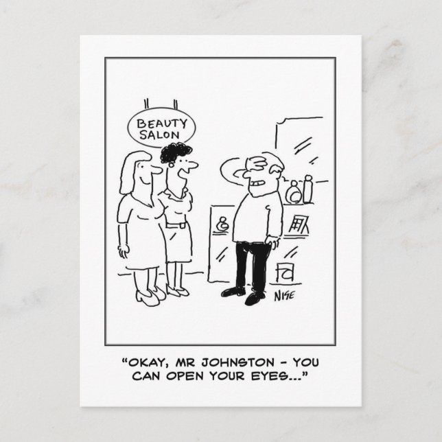 Beauty Salon Surprise Postcard (Front)