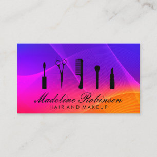 Beauty Salon Tools Colourful Gradient Appointment Card