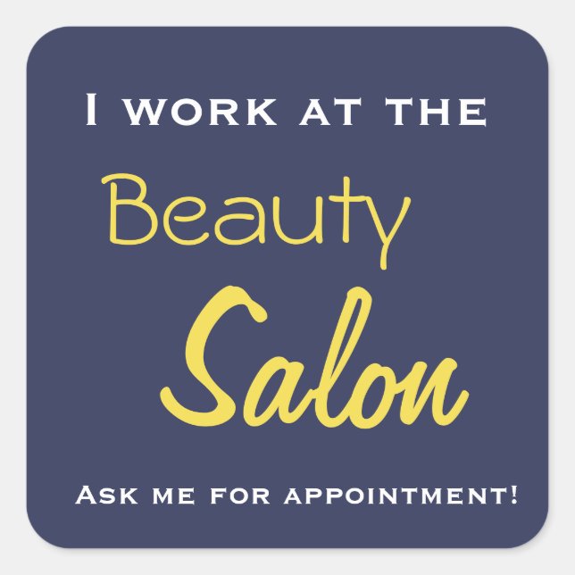 Beauty salon tote square sticker (Front)