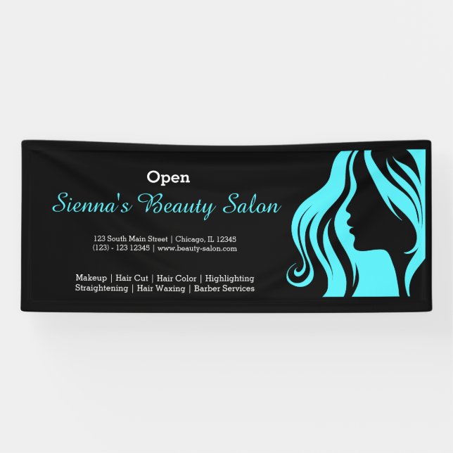 Beauty Salon (turquoise) Banner (Horizontal)