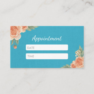 Beauty Salon Vintage Floral Appointment Card