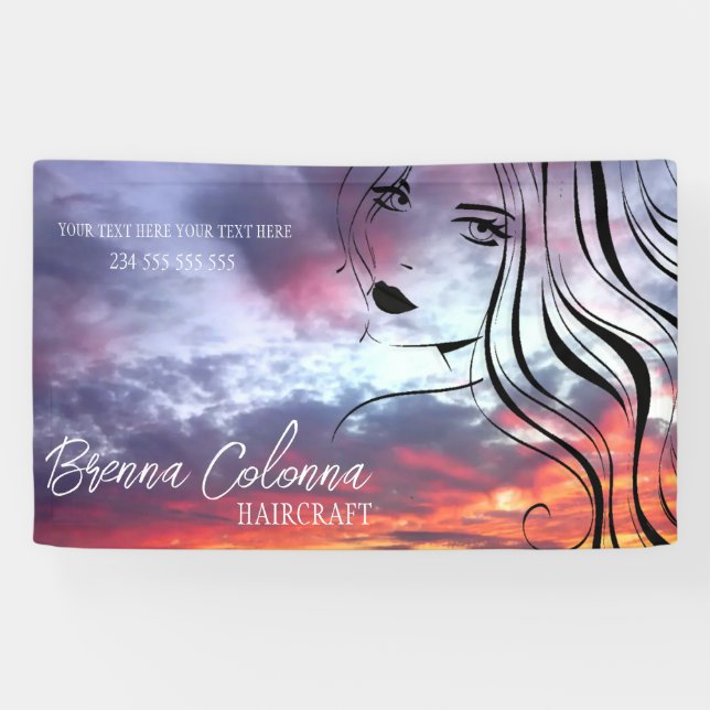 Beauty Salon Watercolor Modern Elegant Eyelash  Banner (Horizontal)