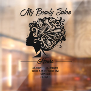 Beauty Salon Window Cling