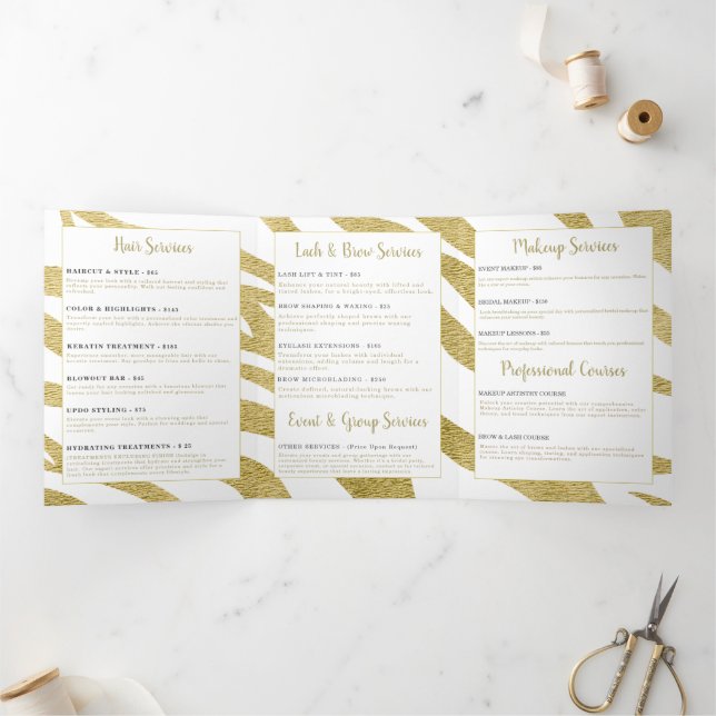 Beauty Services Brochure (Inside)