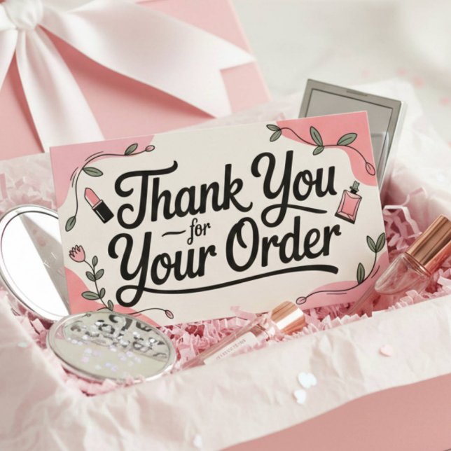 Beauty Shop Small Business Thank You Card (Creator Uploaded)