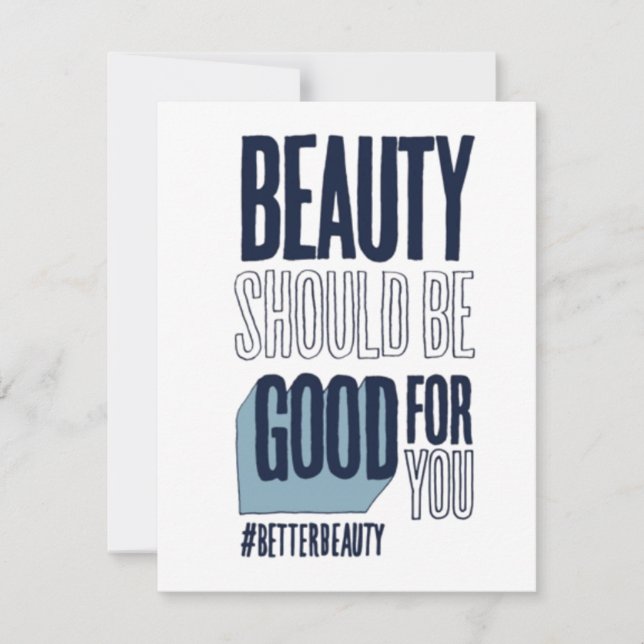 Beauty Should Be Good For You Thank you card (Front)
