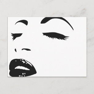 beauty silhouette (larger) postcard