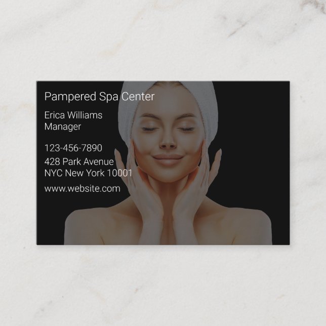 Beauty Skin Care Business Cards (Front)