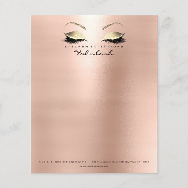 Beauty Skinny Lashes Makeup Stylist Eyebrows Flyer (Front)