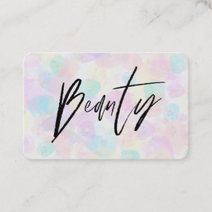 *~* BEAUTY  Soft Rainbow Modern Abstract Pastel Business Card