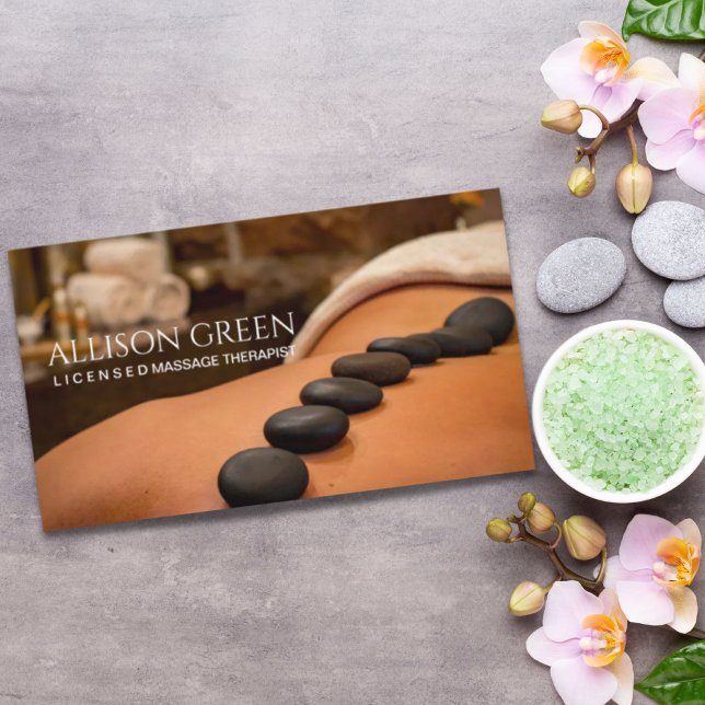 Beauty SPA Acupressure Hot Stone Massage Salon  Business Card (Beauty SPA Acupressure Hot Stone Massage Salon Business Card
)