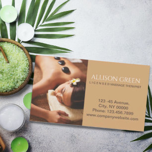 Beauty SPA Acupressure Hot Stone Massage Salon  Business Card