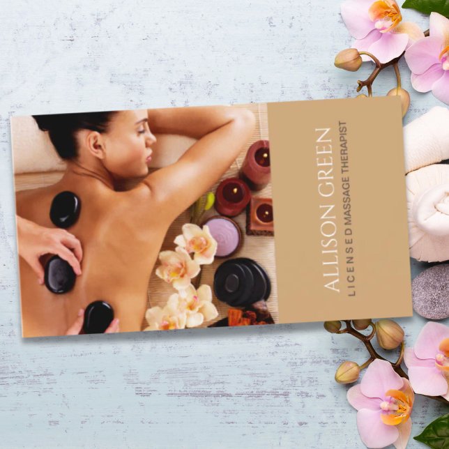 Beauty SPA Acupressure Hot Stone Massage Salon  Business Card (Beauty SPA Acupressure Hot Stone Massage Salon Business Card)