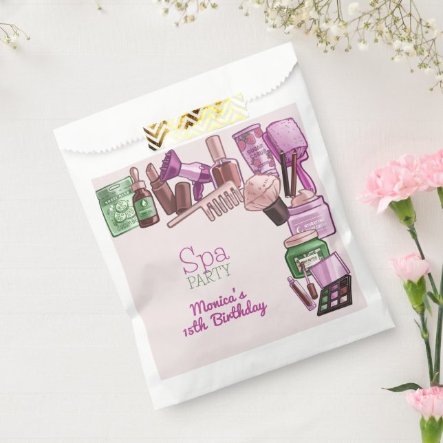 Beauty spa birthday party favour bags (Sealed)