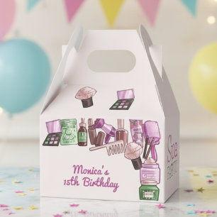 Beauty spa birthday party favour box