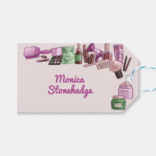 Beauty spa birthday party gift tags