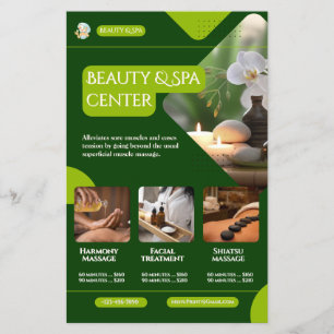 Beauty Spa Flyer – Massage & Facial Treatment Post