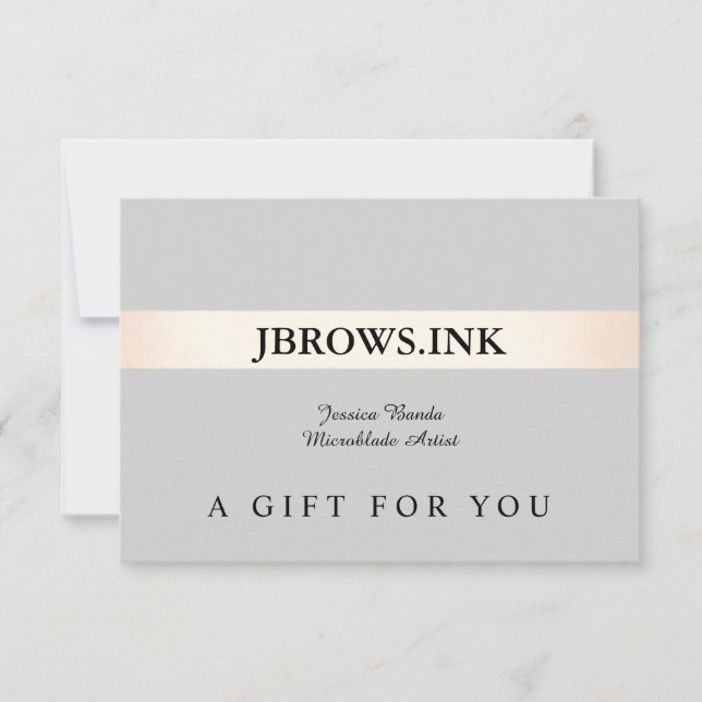 Beauty Spa Gift Certificate Promotional Thank You Card (Front)