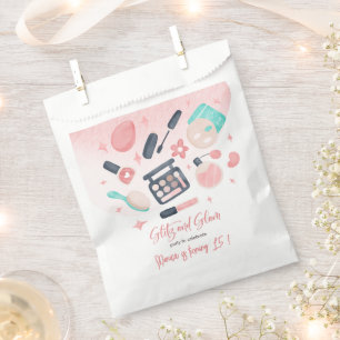 Beauty spa glitz and glam birthday party favour bags