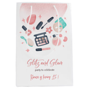 Beauty spa glitz and glam birthday party medium gift bag