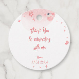 Beauty spa glitz and glam birthday party thank you favour tags