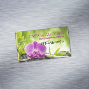 Beauty SPA Salon Aromatherapy Massage Therapist Magnetic Business Card