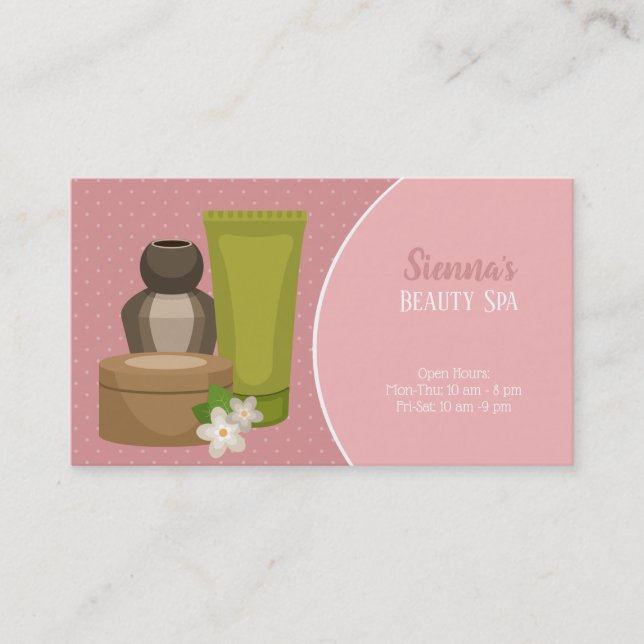 Beauty Spa Salon Business Card (Front)