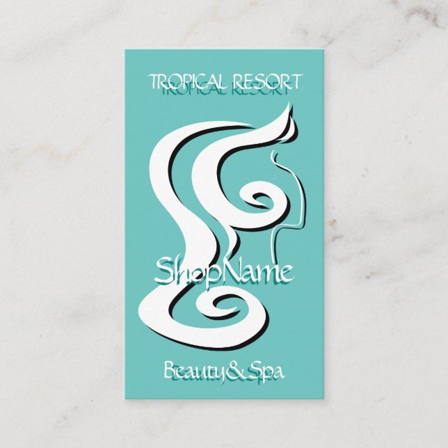 Beauty&Spa SalonTropical Resort Business Card (Front)