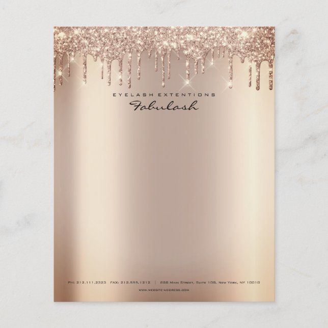 Beauty Sparkly Lashes Makeup Stylist Event Planner Flyer (Front)