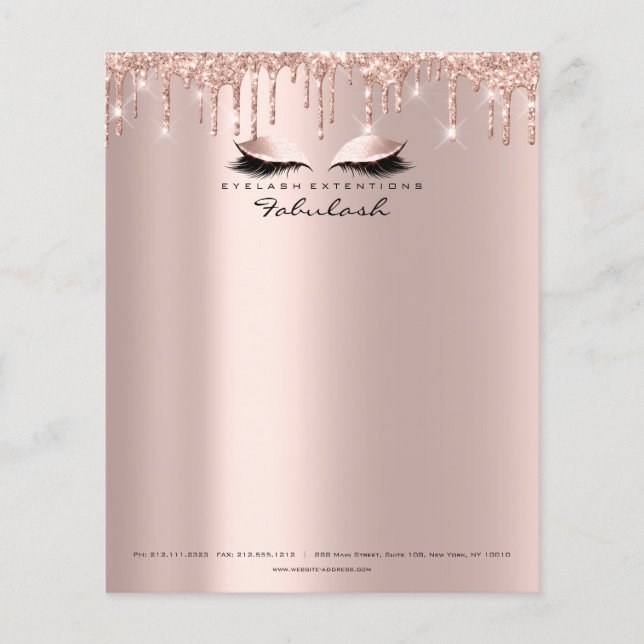Beauty Sparkly Lashes Makeup Stylist Eyebrows Flyer (Front)
