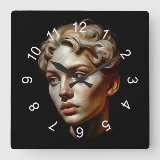 Beauty Square Wall Clock (Front)