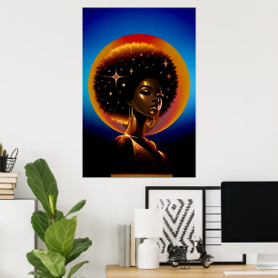 Beauty & Strength: African Art Woman Poster