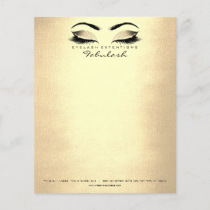 Beauty Studio Lashes Makeup Stylist Artist Gold Flyer
