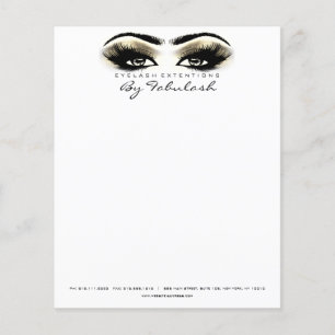 Beauty Studio Lashes Makeup Stylist Gold Eye White Flyer